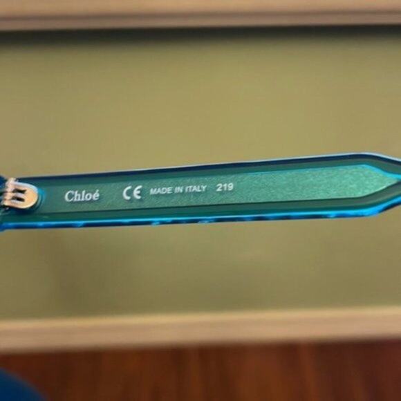 Chloe Willow 52mm Round Sunglasses Blue - Picture 8 of 10